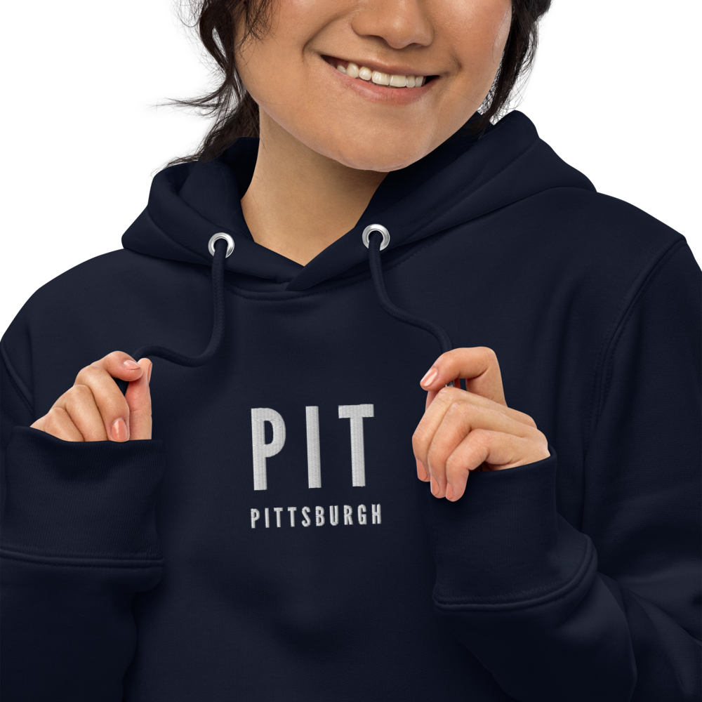 Sustainable Hoodie - White • PIT Pittsburgh • YHM Designs - Image 09
