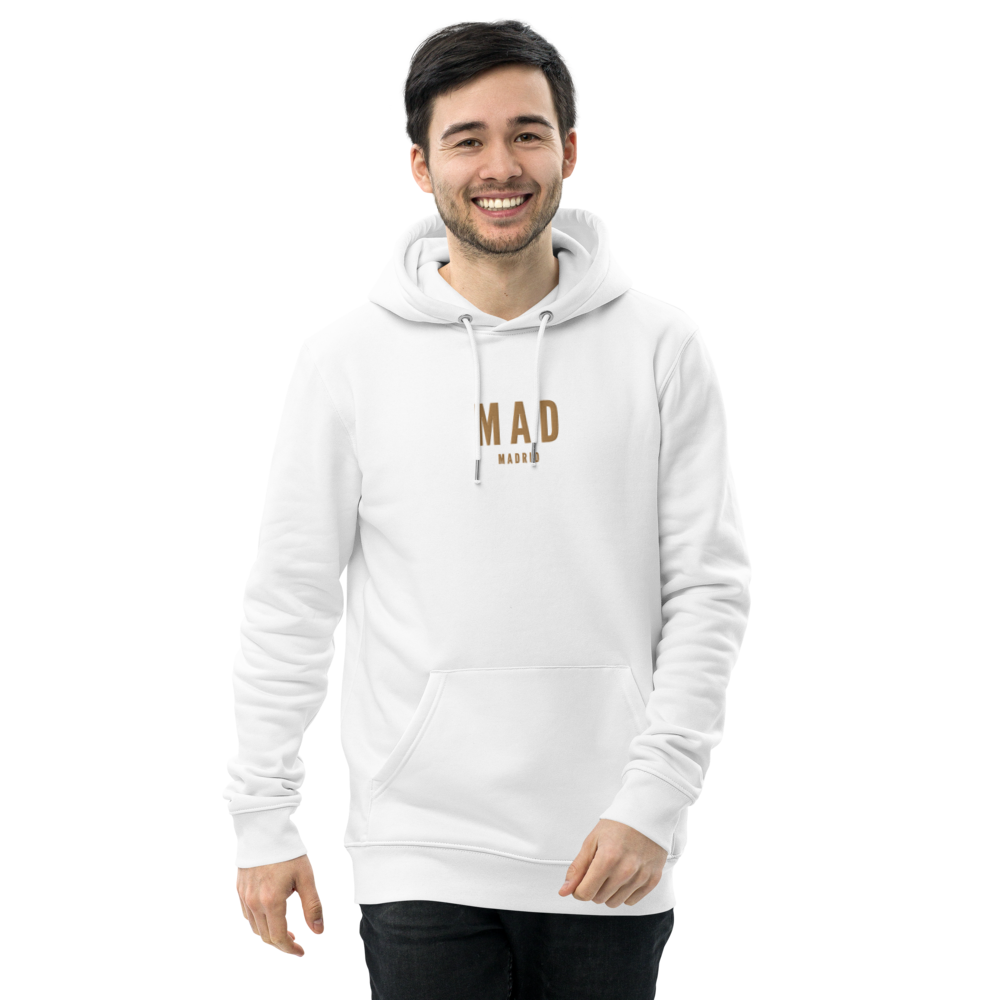 YHM Designs - MAD Madrid Eco Hoodie - Embroidered with City Name and Airport Code - Image 09