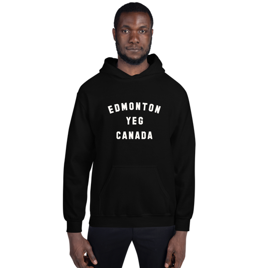 Varsity Hoodie - White • YEG Edmonton • YHM Designs - Image 01