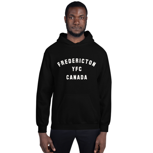 Varsity Hoodie - White • YFC Fredericton • YHM Designs - Image 01