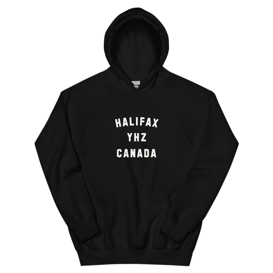 Varsity Hoodie - White • YHZ Halifax • YHM Designs - Image 02