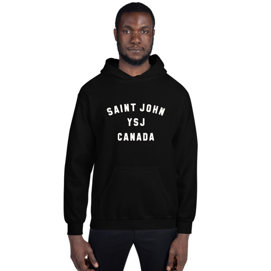 Varsity Hoodie - White • YSJ Saint John • YHM Designs - Image 01