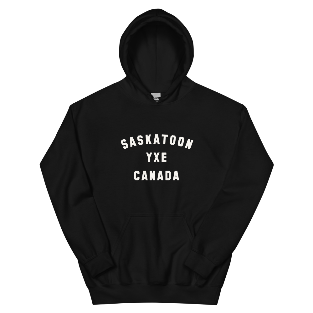 Varsity Hoodie - White • YXE Saskatoon • YHM Designs - Image 02