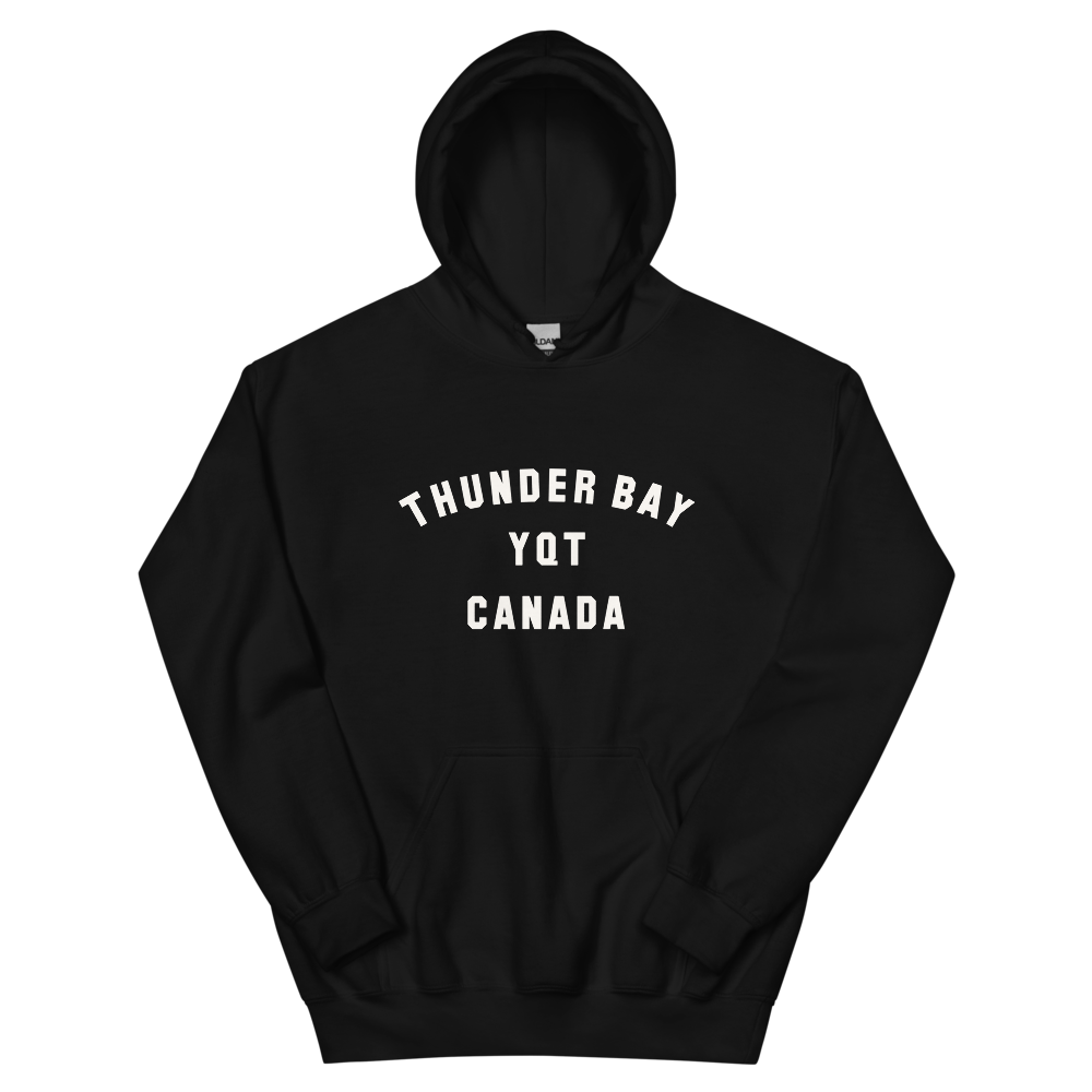 Varsity Hoodie - White • YQT Thunder Bay • YHM Designs - Image 02