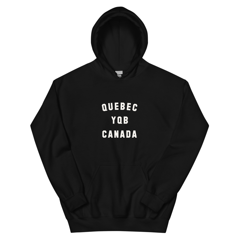 Varsity Hoodie - White • YQB Quebec City • YHM Designs - Image 02