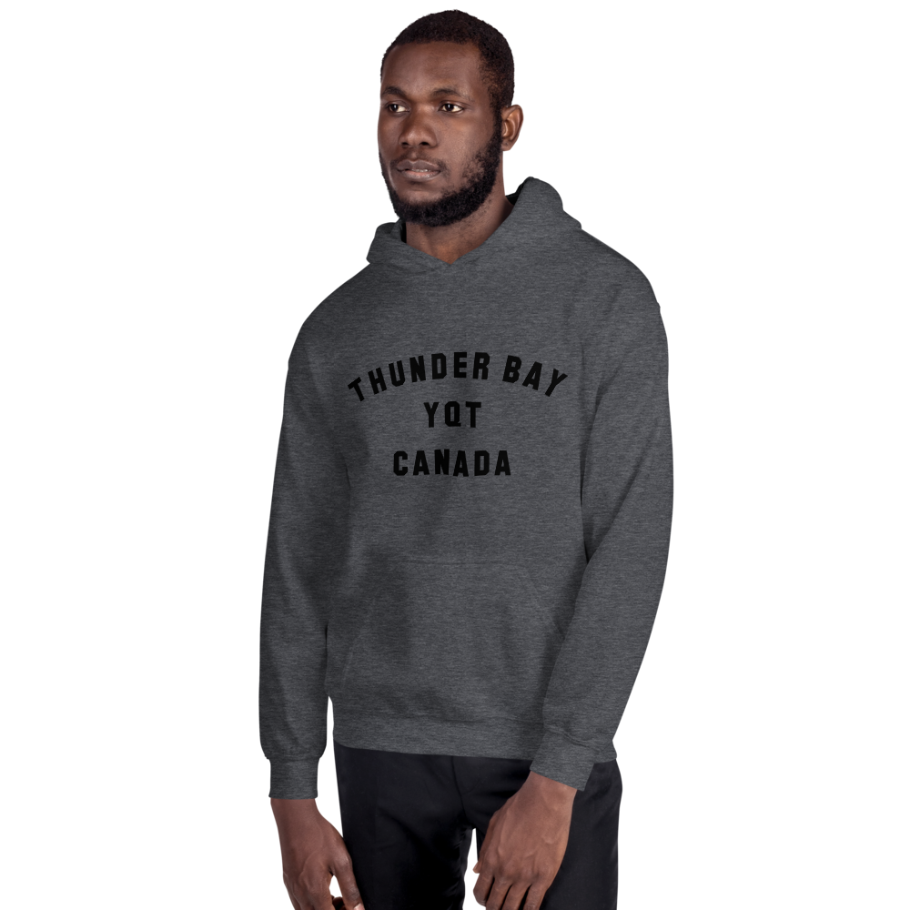 Varsity Hoodie - Black • YQT Thunder Bay • YHM Designs - Image 06