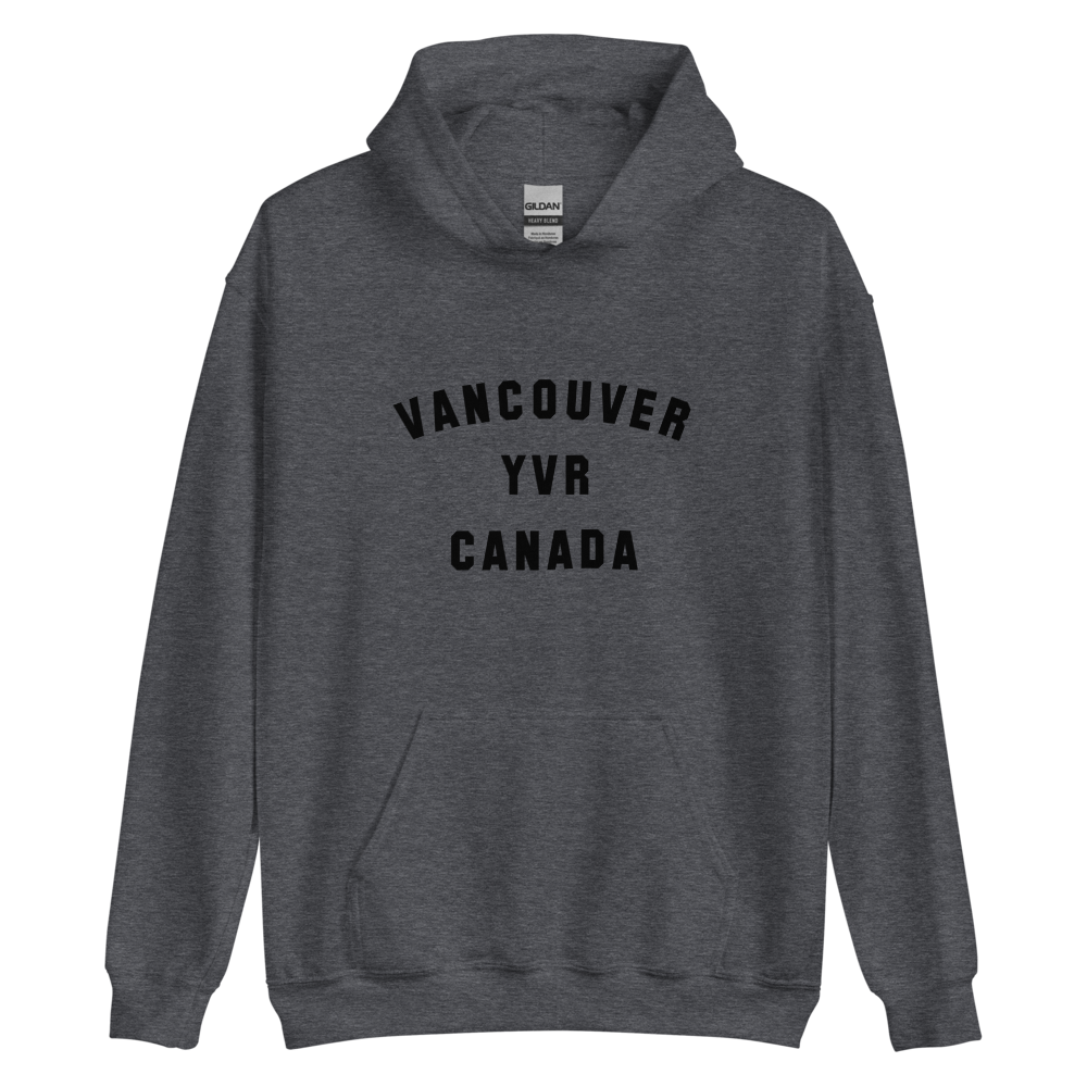 Varsity Hoodie - Black • YVR Vancouver • YHM Designs - Image 07