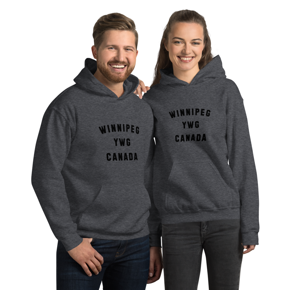 Varsity Hoodie - Black • YWG Winnipeg • YHM Designs - Image 03