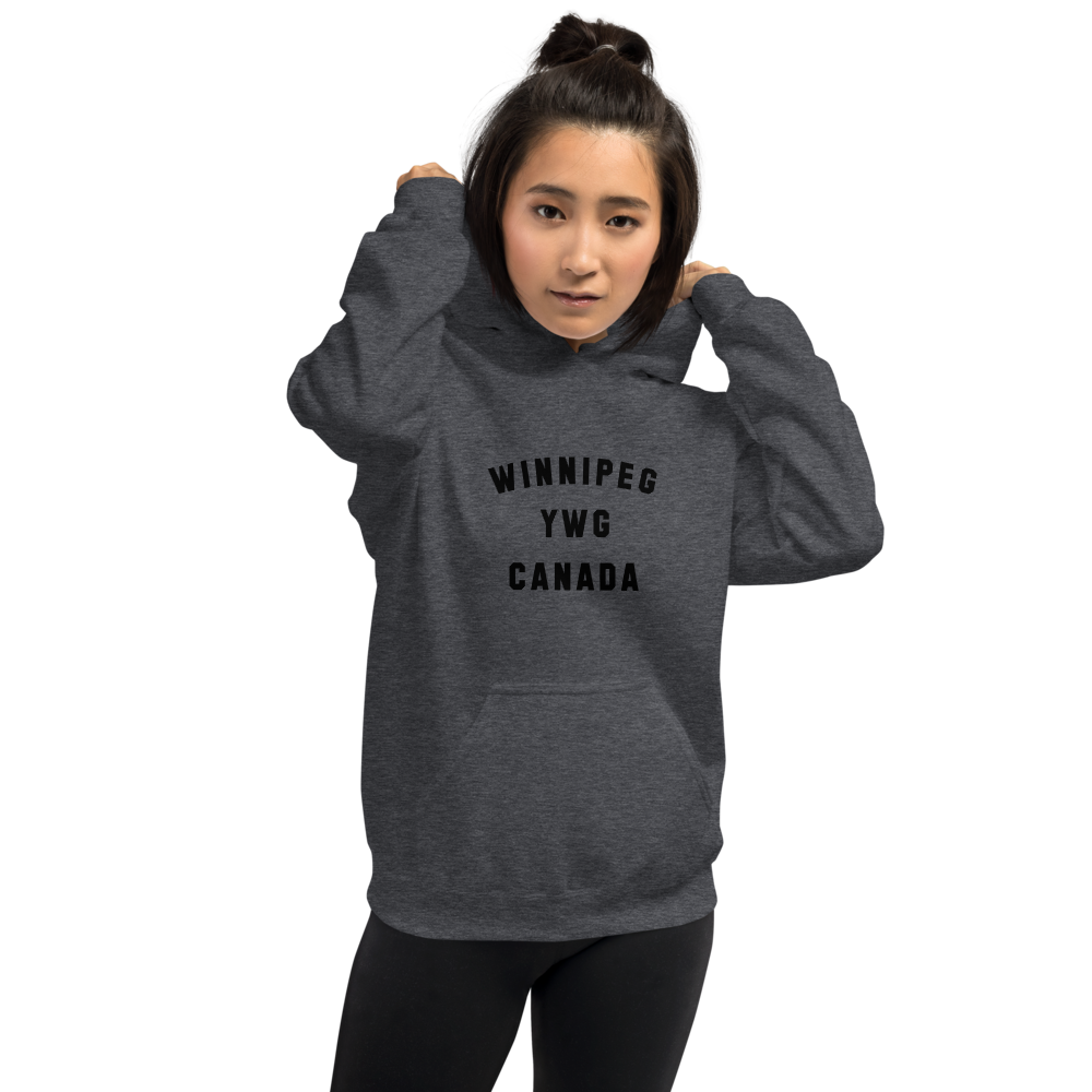 Varsity Hoodie - Black • YWG Winnipeg • YHM Designs - Image 04