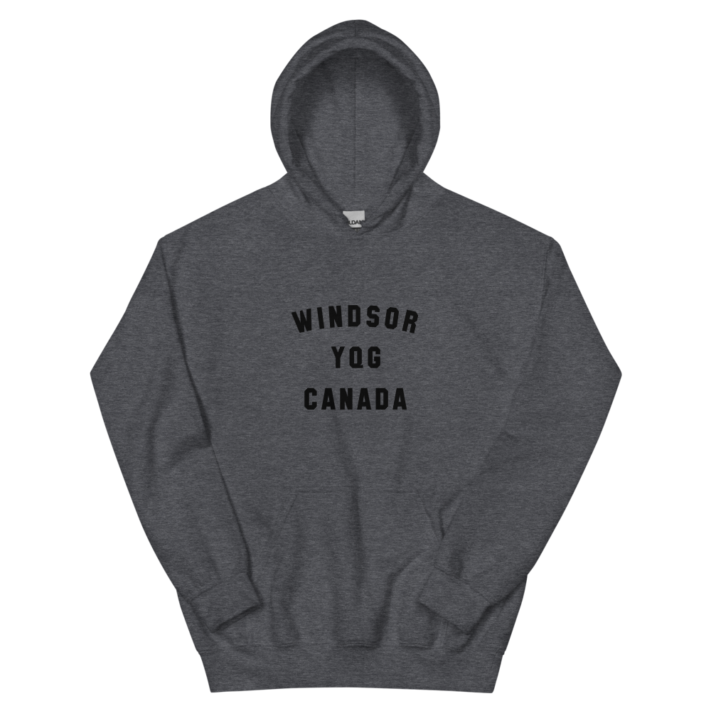 Varsity Hoodie - Black • YQG Windsor • YHM Designs - Image 02