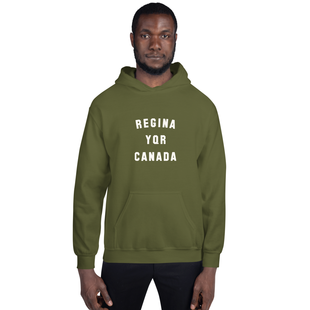 Varsity Hoodie - White • YQR Regina • YHM Designs - Image 09