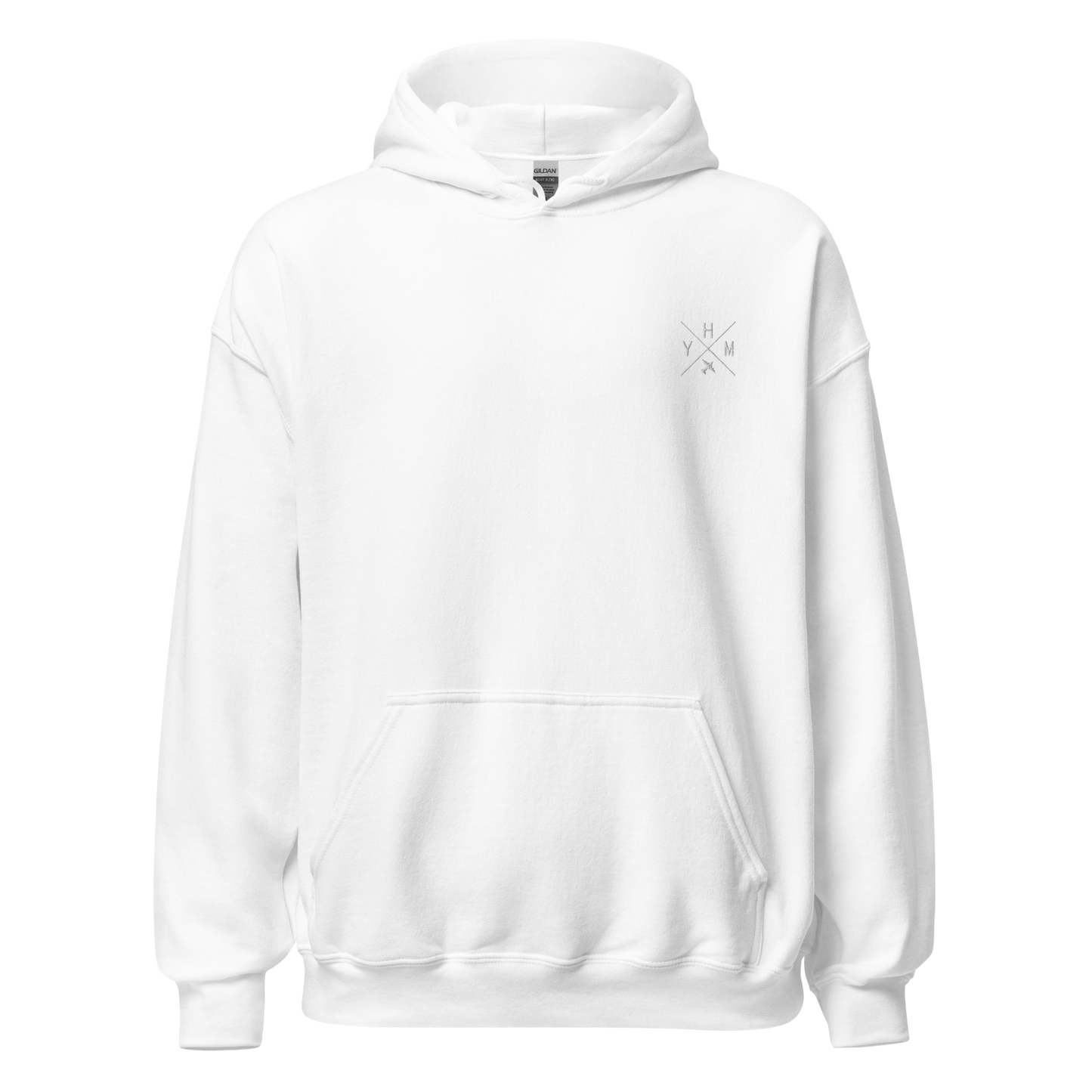 Crossed-X Unisex Hoodie • White Embroidery