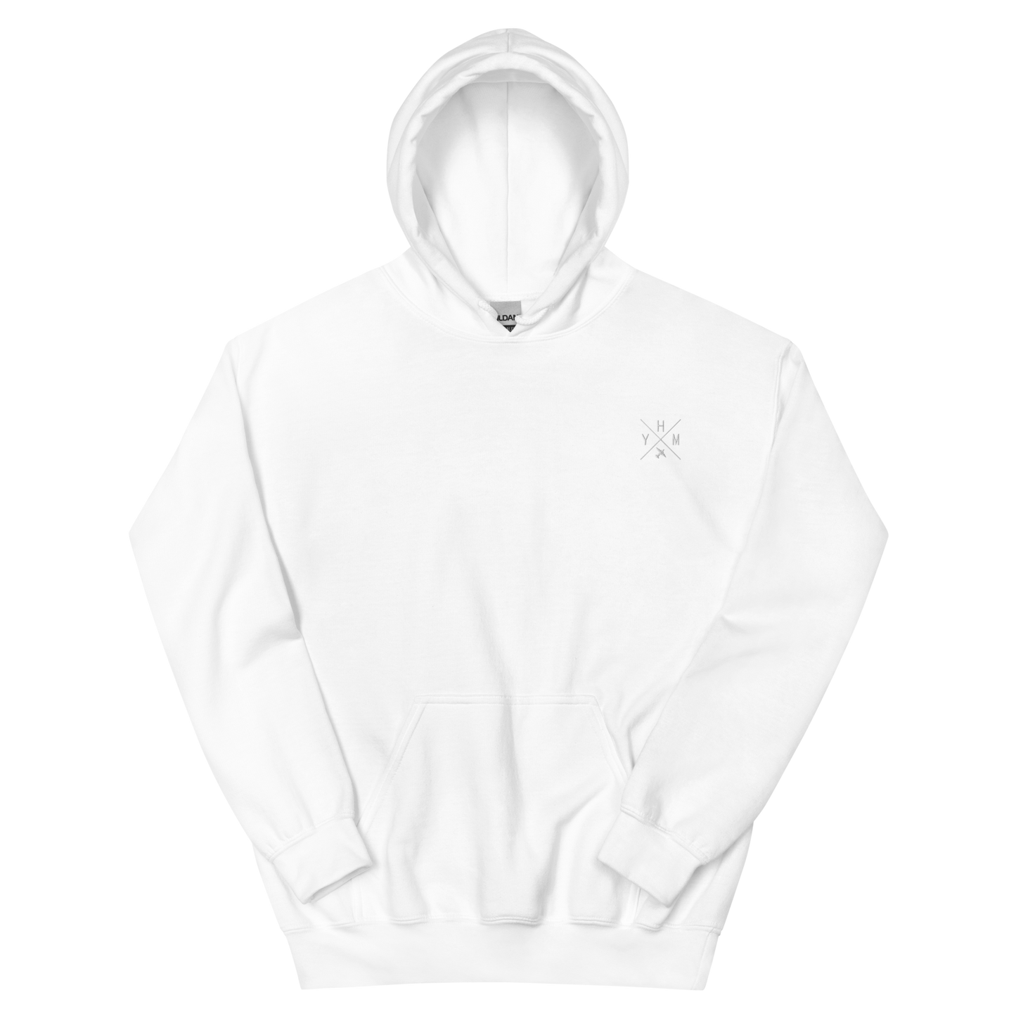 Crossed-X Unisex Hoodie • White Embroidery