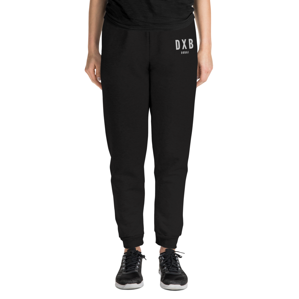 YHM Designs - DXB Dubai Joggers, Sweatpants - Embroidered with City Name and Airport Code - Image 03