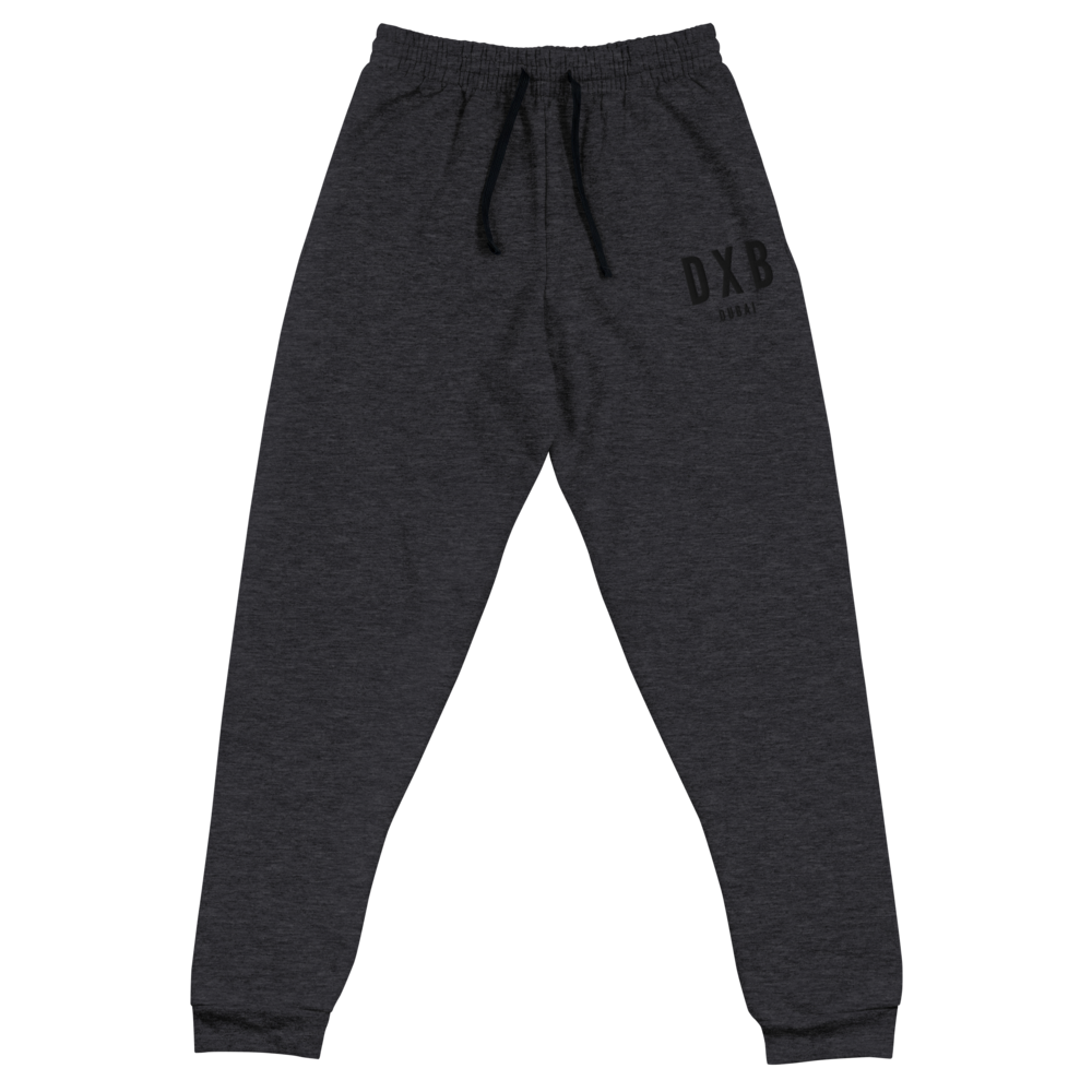 YHM Designs - DXB Dubai Joggers, Sweatpants - Embroidered with City Name and Airport Code - Image 02