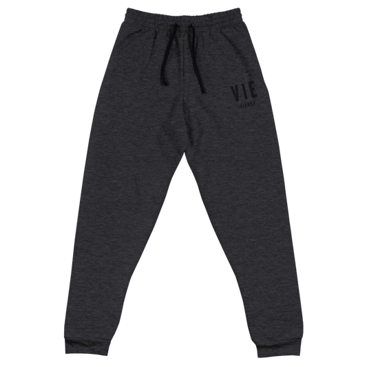 YHM Designs - VIE Vienna Joggers, Sweatpants - Embroidered with City Name and Airport Code - Image 02