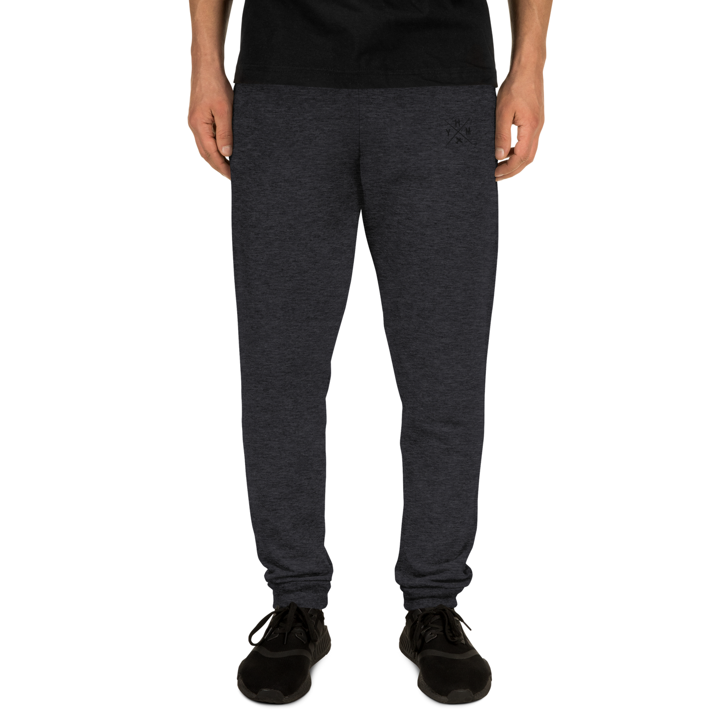 Crossed-X Unisex Joggers • Black Embroidery