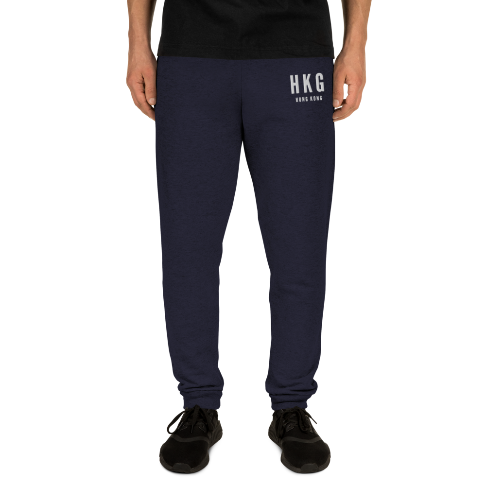 YHM Designs - HKG Hong Kong Joggers, Sweatpants - Embroidered with City Name and Airport Code - Image 05