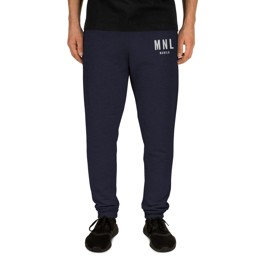 YHM Designs - MNL Manila Joggers, Sweatpants - Embroidered with City Name and Airport Code - Image 05