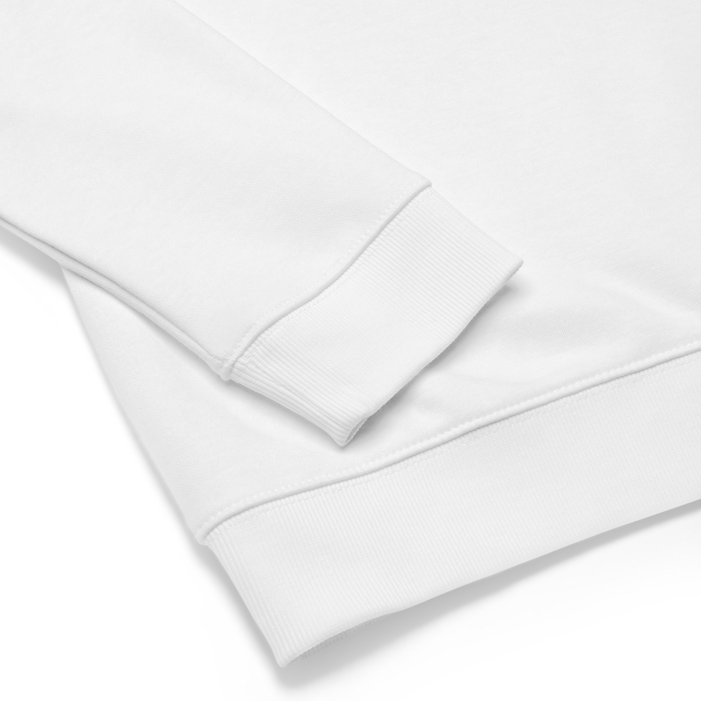 Crossed-X Unisex Organic Raglan Sweatshirt • White Embroidery