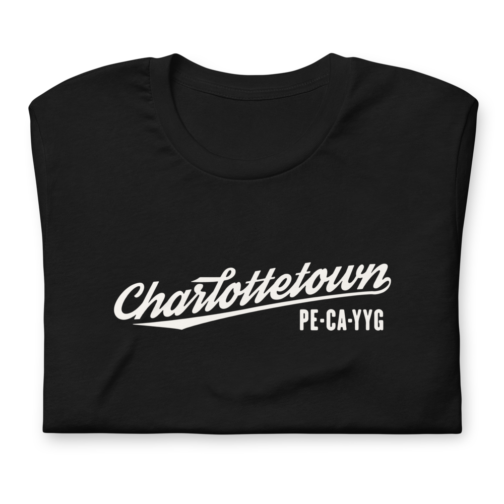 Vintage Script Unisex T-Shirt • YYG Charlottetown • YHM Designs - Image 07