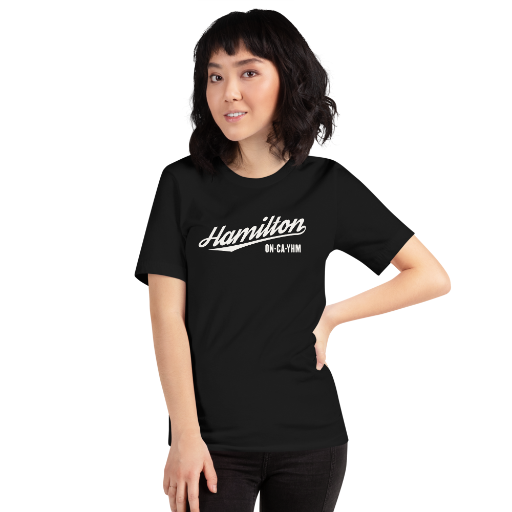 Vintage Script Unisex T-Shirt • YHM Hamilton • YHM Designs - Image 04