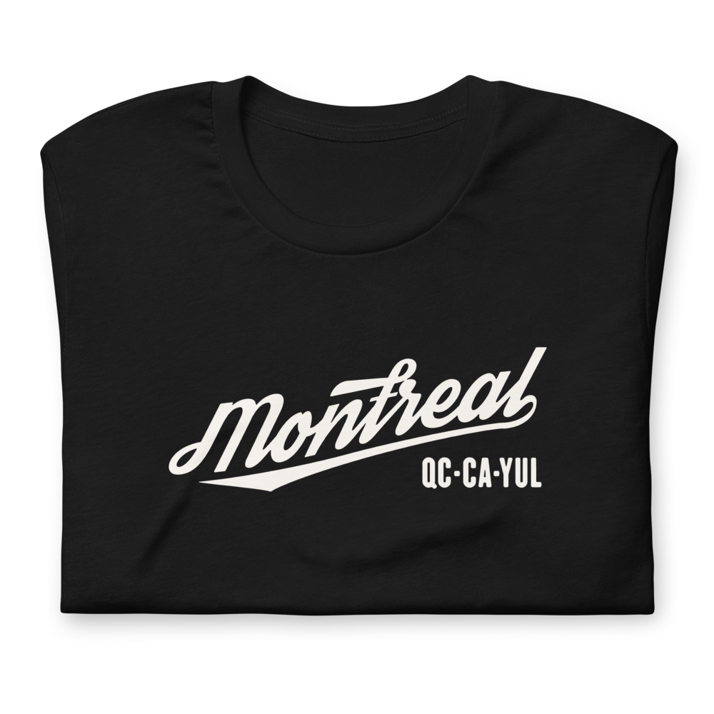 Vintage Script Unisex T-Shirt • YUL Montreal • YHM Designs - Image 07