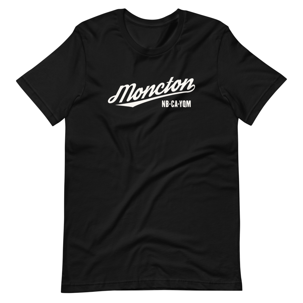 Vintage Script Unisex T-Shirt • YQM Moncton • YHM Designs - Image 05