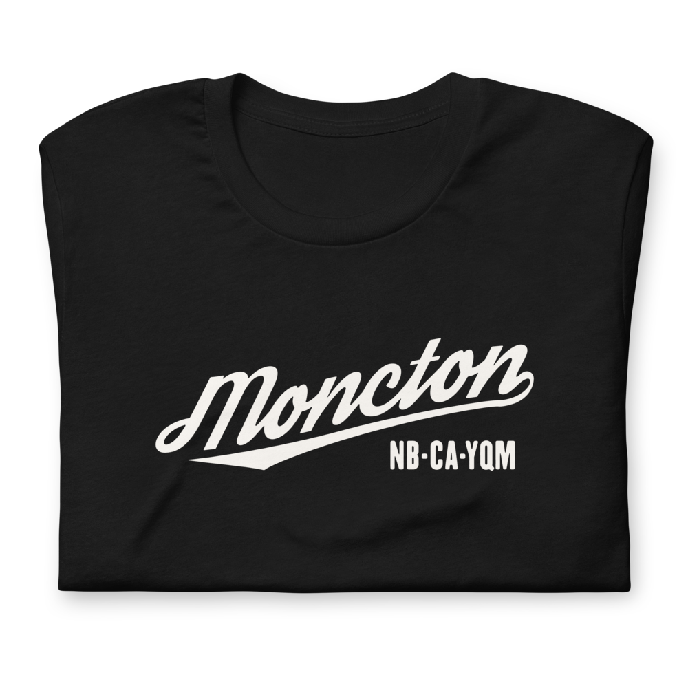 Vintage Script Unisex T-Shirt • YQM Moncton • YHM Designs - Image 07