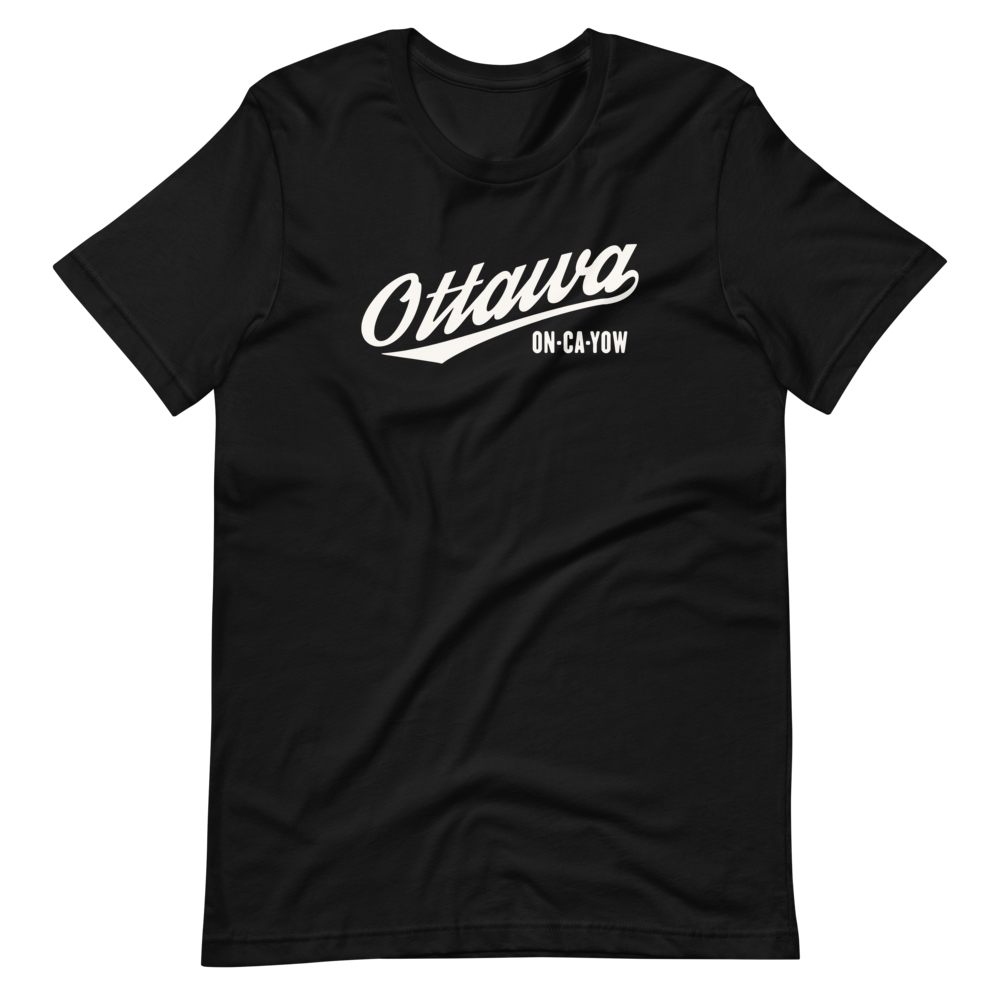 Vintage Script Unisex T-Shirt • YOW Ottawa • YHM Designs - Image 05
