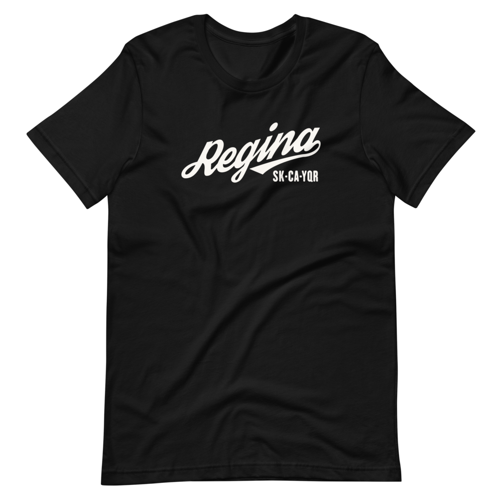 Vintage Script Unisex T-Shirt • YQR Regina • YHM Designs - Image 05