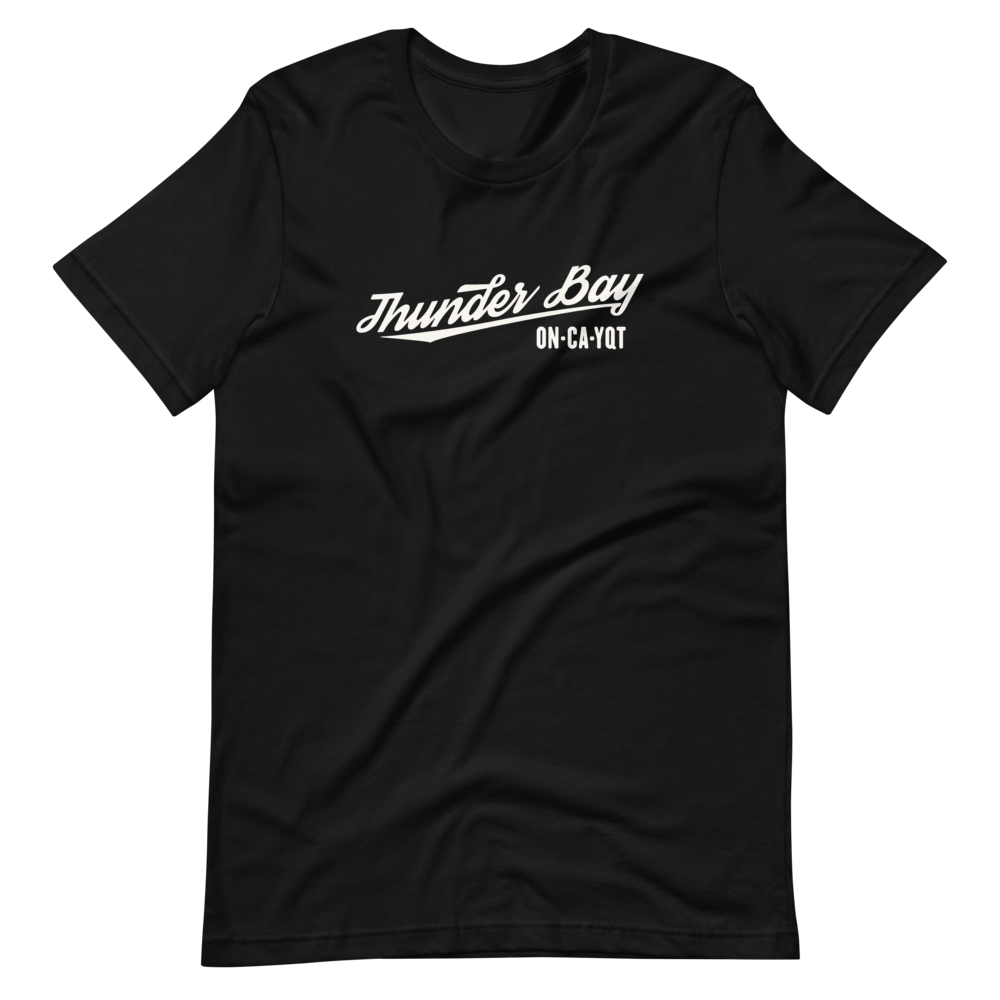 Vintage Script Unisex T-Shirt • YQT Thunder Bay • YHM Designs - Image 05