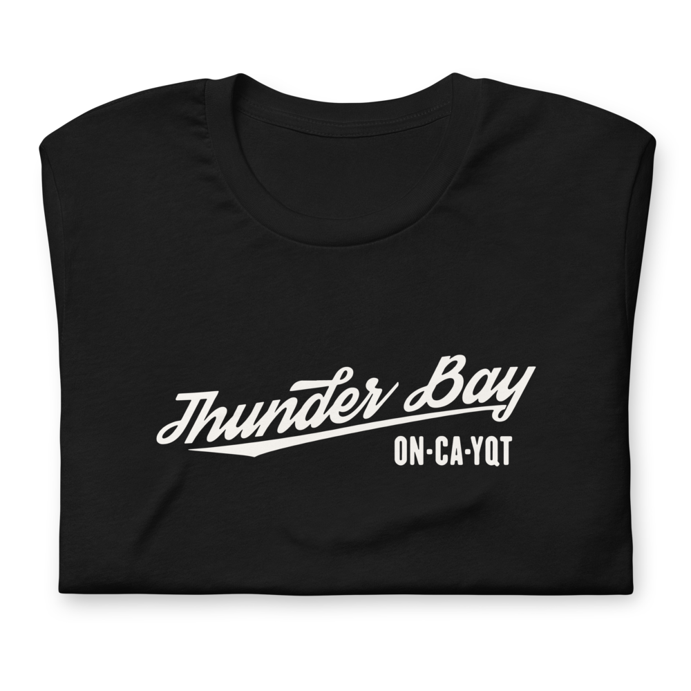 Vintage Script Unisex T-Shirt • YQT Thunder Bay • YHM Designs - Image 07