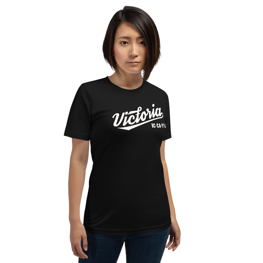Vintage Script Unisex T-Shirt • YYJ Victoria • YHM Designs - Image 03