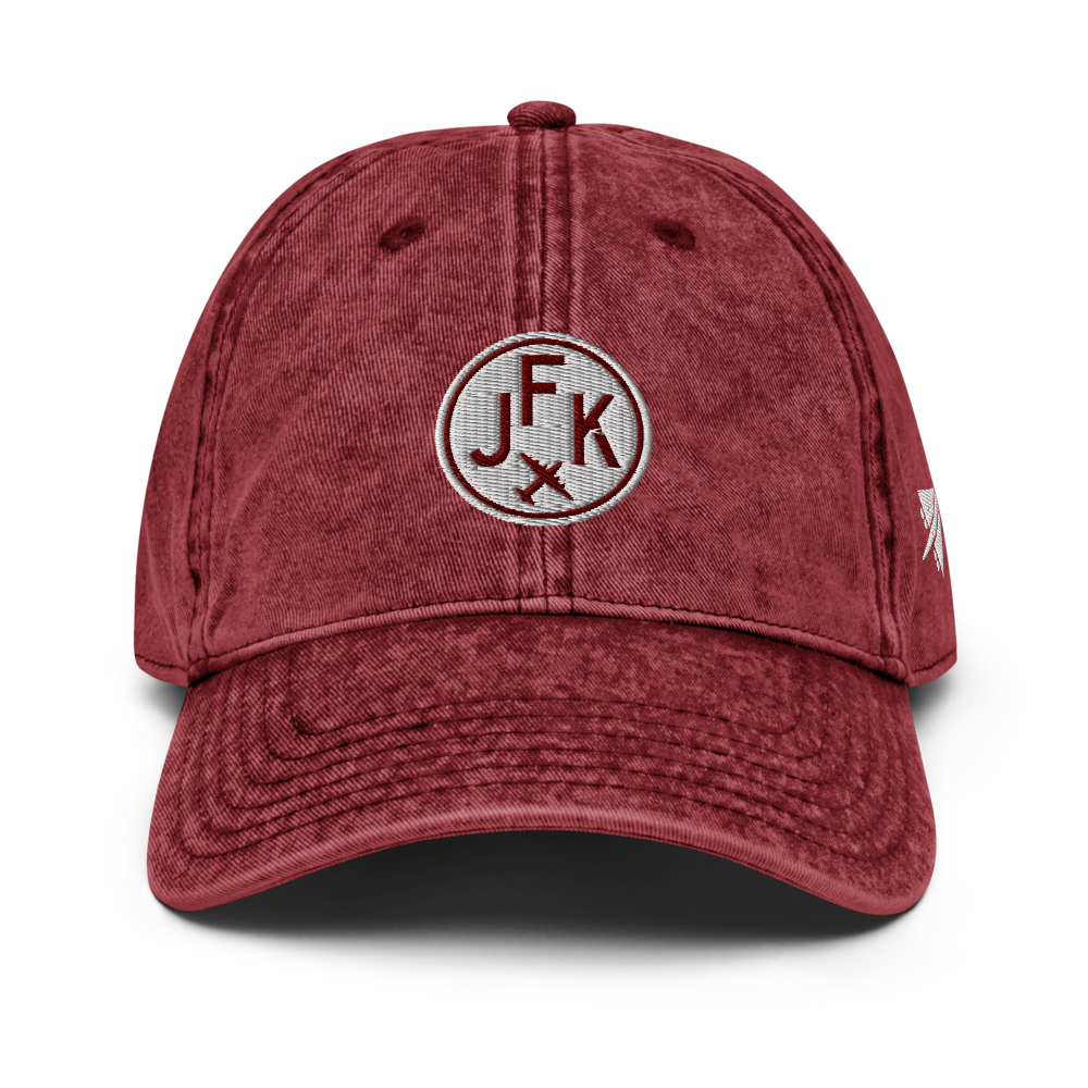Roundel Design Twill Cap • JFK New York City • YHM Designs - Image 07