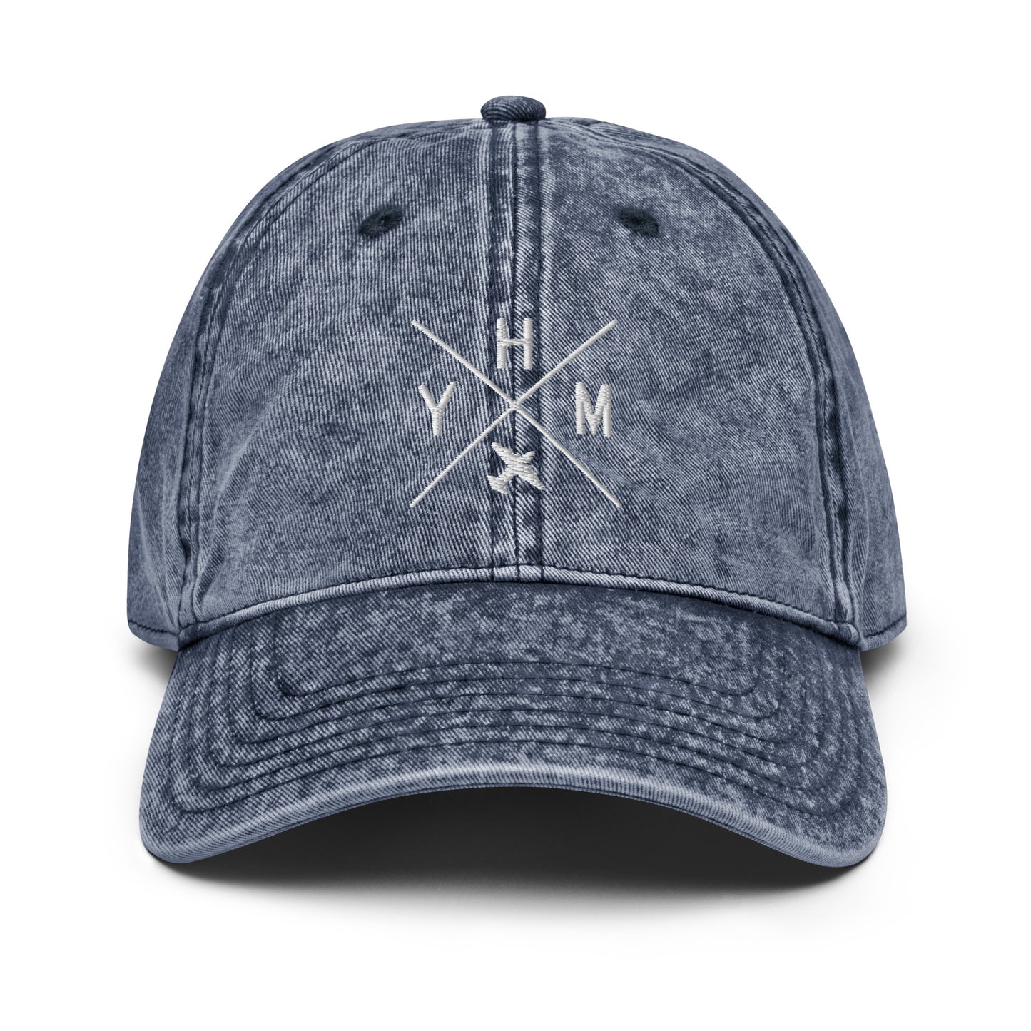 Crossed-X Vintage Cotton Twill Cap • White Embroidery