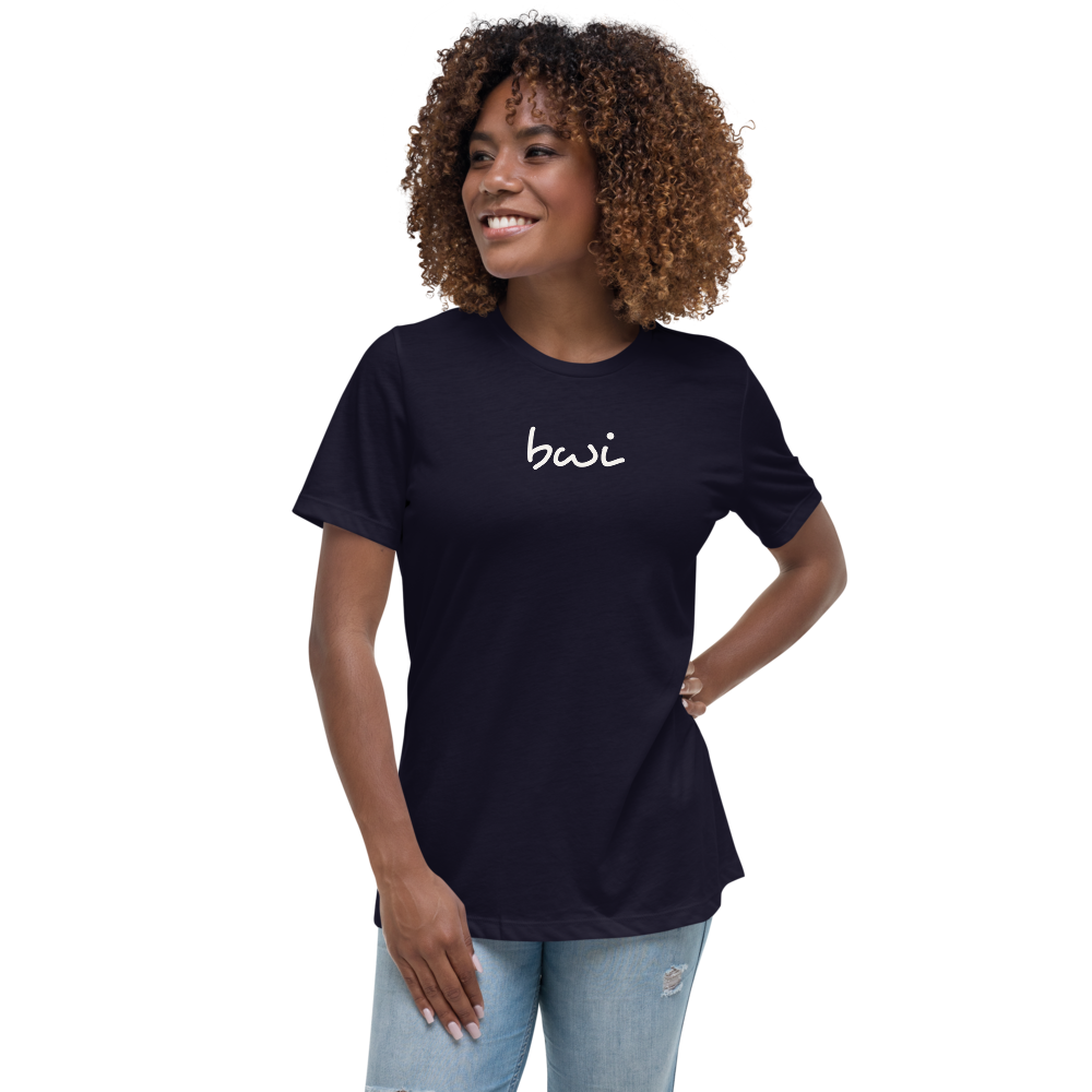 Women's Relaxed T-Shirt • BWI Baltimore • YHM Designs - Image 05