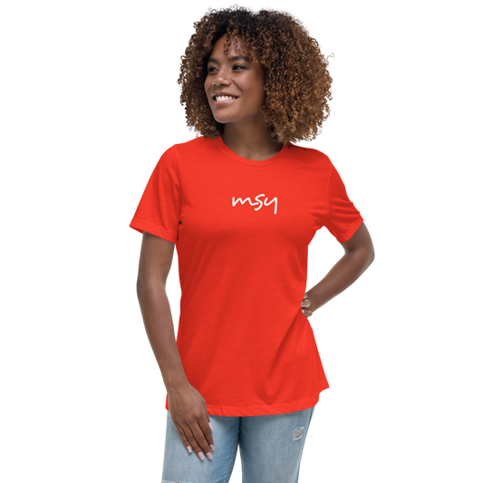 Women's Relaxed T-Shirt • MSY New Orleans • YHM Designs - Image 01