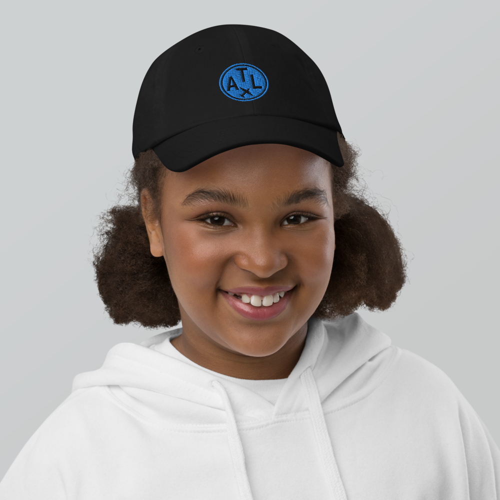 Roundel Kid's Baseball Cap - Aqua • ATL Atlanta • YHM Designs - Image 05