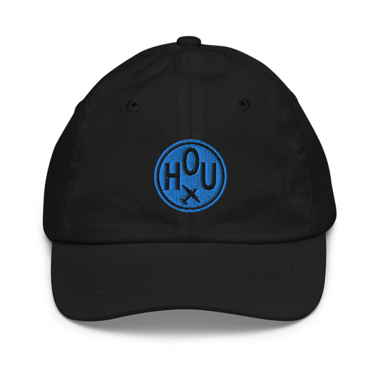 Roundel Kid's Baseball Cap - Aqua • HOU Houston • YHM Designs - Image 01