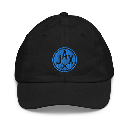 Roundel Kid's Baseball Cap - Aqua • JAX Jacksonville • YHM Designs - Image 01