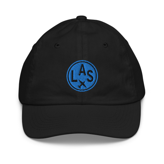 Roundel Kid's Baseball Cap - Aqua • LAS Las Vegas • YHM Designs - Image 01