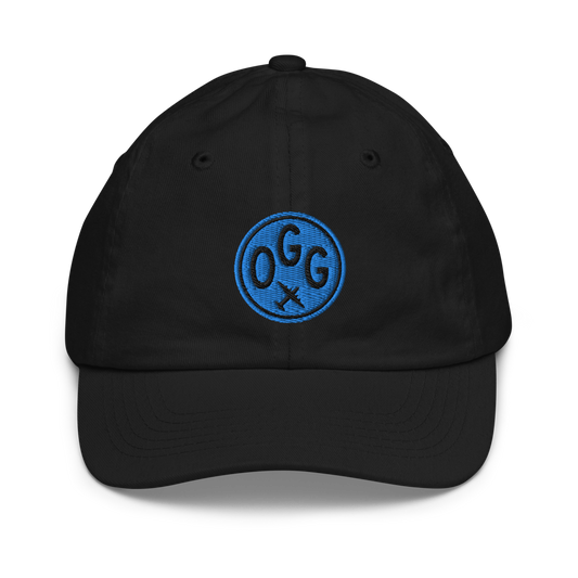 Roundel Kid's Baseball Cap - Aqua • OGG Maui • YHM Designs - Image 01