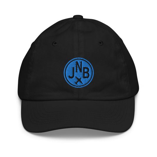 YHM Designs - JNB Johannesburg Kids Hat - Youth Baseball Cap with Airport Code - Travel Gifts for Boys and Girls - Image 1
