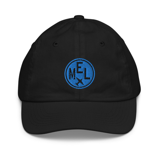 Roundel Kid's Baseball Cap - Aqua • MEL Melbourne • YHM Designs - Image 01