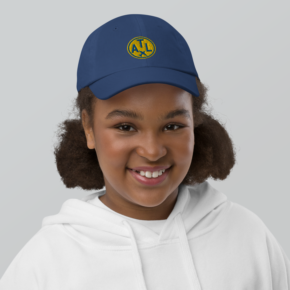 Roundel Kid's Baseball Cap - Gold • ATL Atlanta • YHM Designs - Image 05