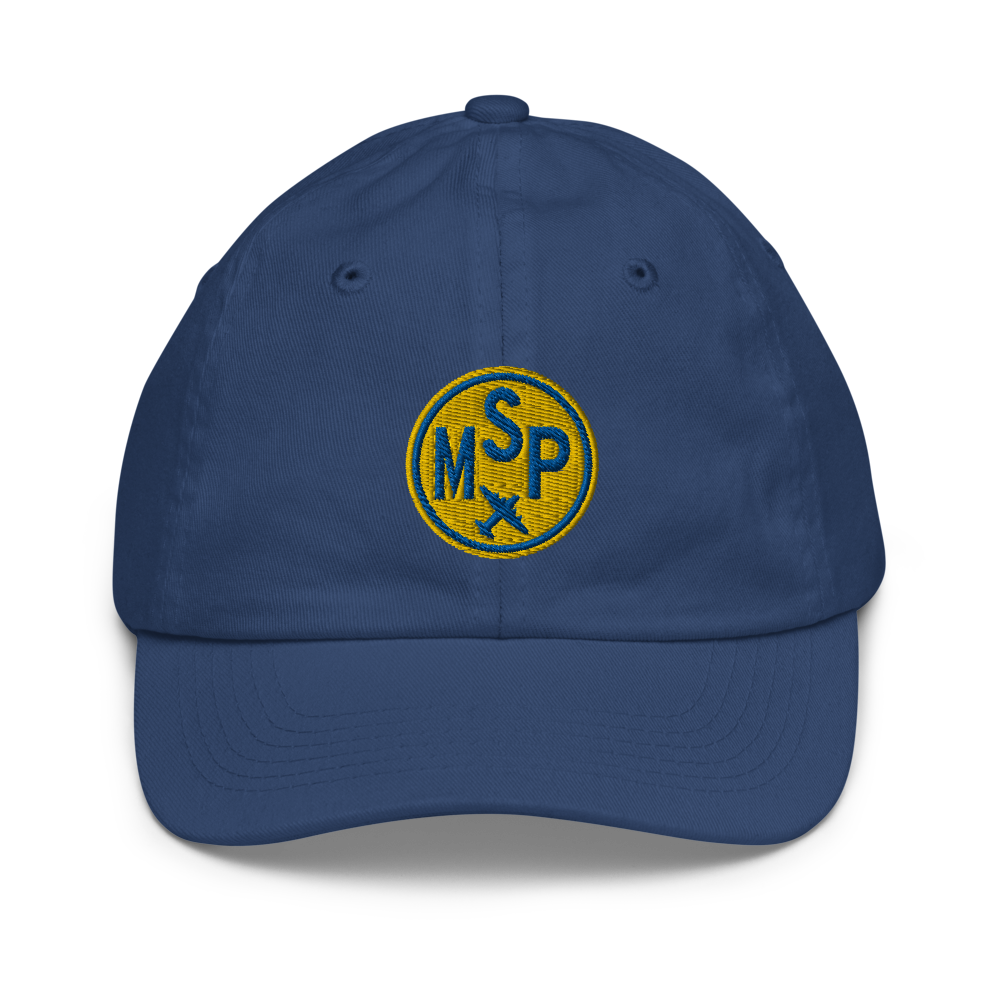 Roundel Kid's Baseball Cap - Gold • MSP Minneapolis • YHM Designs - Image 01