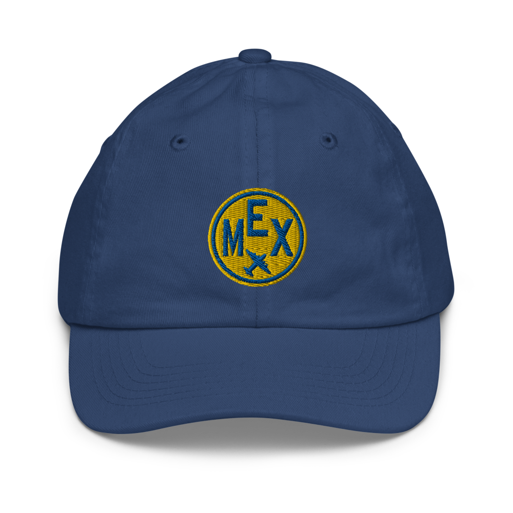 Roundel Kid's Baseball Cap - Gold • MEX Mexico City • YHM Designs - Image 01