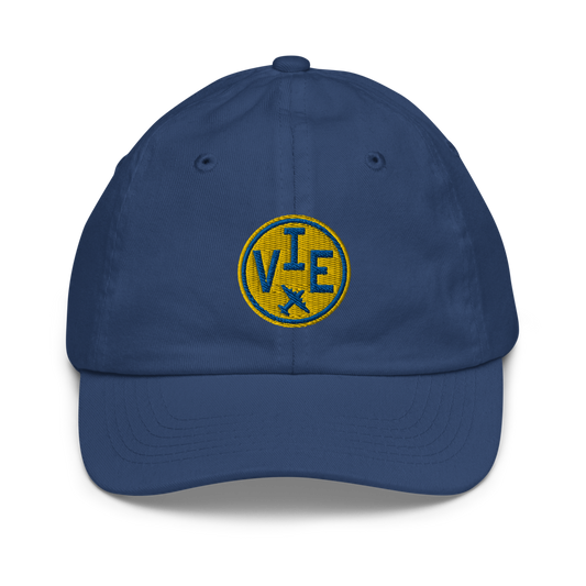 Roundel Kid's Baseball Cap - Gold • VIE Vienna • YHM Designs - Image 01
