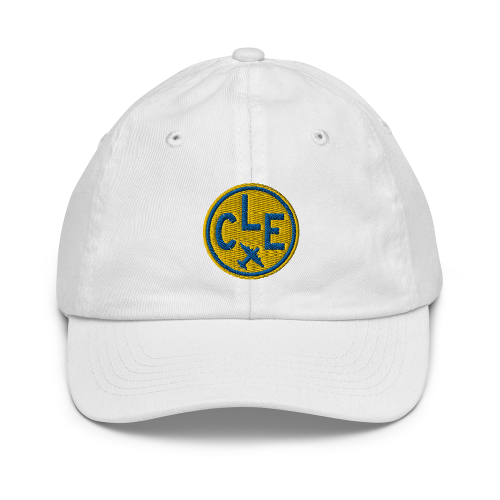Roundel Kid's Baseball Cap - Gold • CLE Cleveland • YHM Designs - Image 06